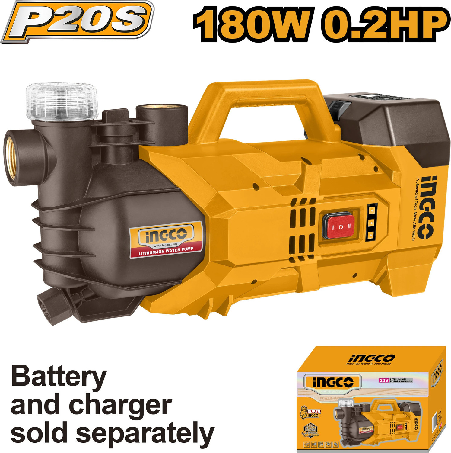Image of AEGON ASP750 1hp, 750W Single Phase Sewage IPX8, 13000 L /H, Max Height 8m, Depth 7m Submersible Water Pump (1 hp)