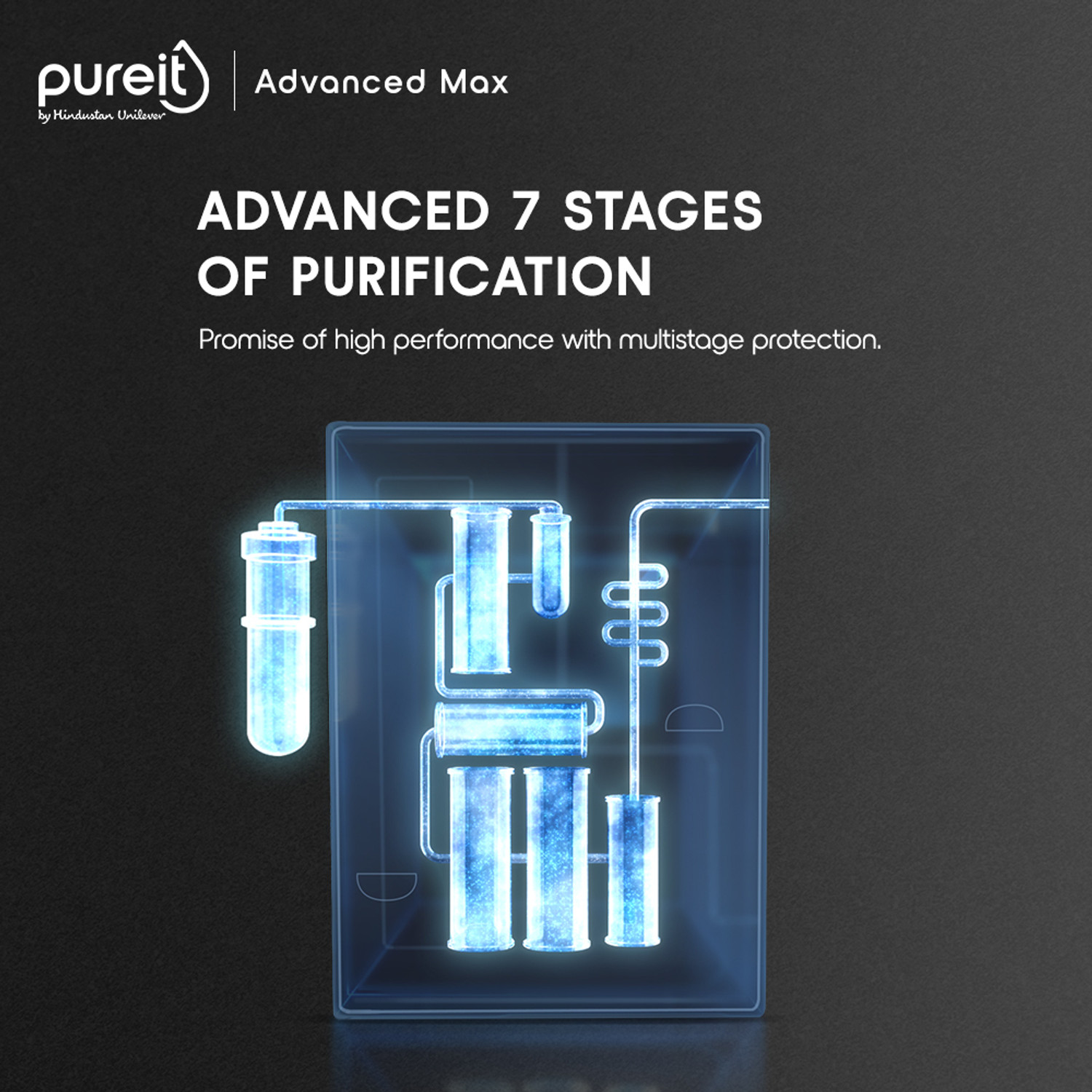 Image of Pureit by HUL Advanced Max 6 L Mineral RO + UV + MF + MP Water Purifier Suitable for all - Borewell, Tanker, Municipality Water