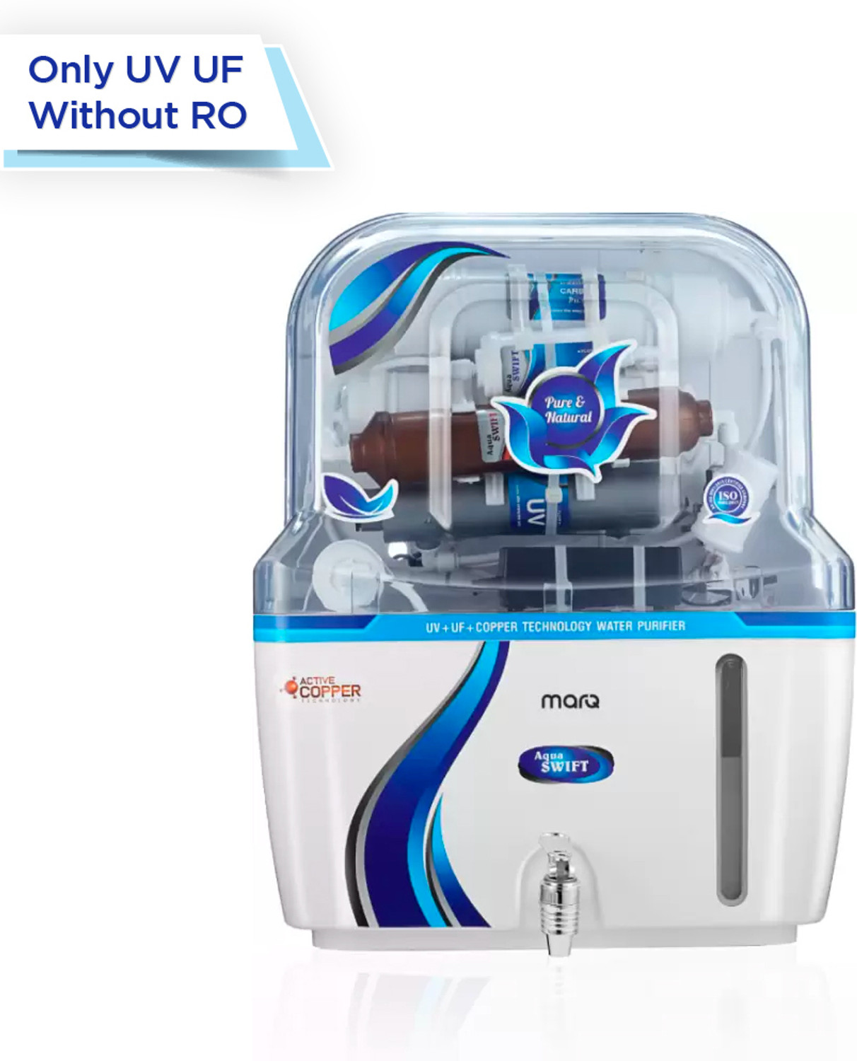 Image of MarQ by Flipkart Innopure UV Swift 10 L UV + UF + Copper Water Purifier with BIS Certification