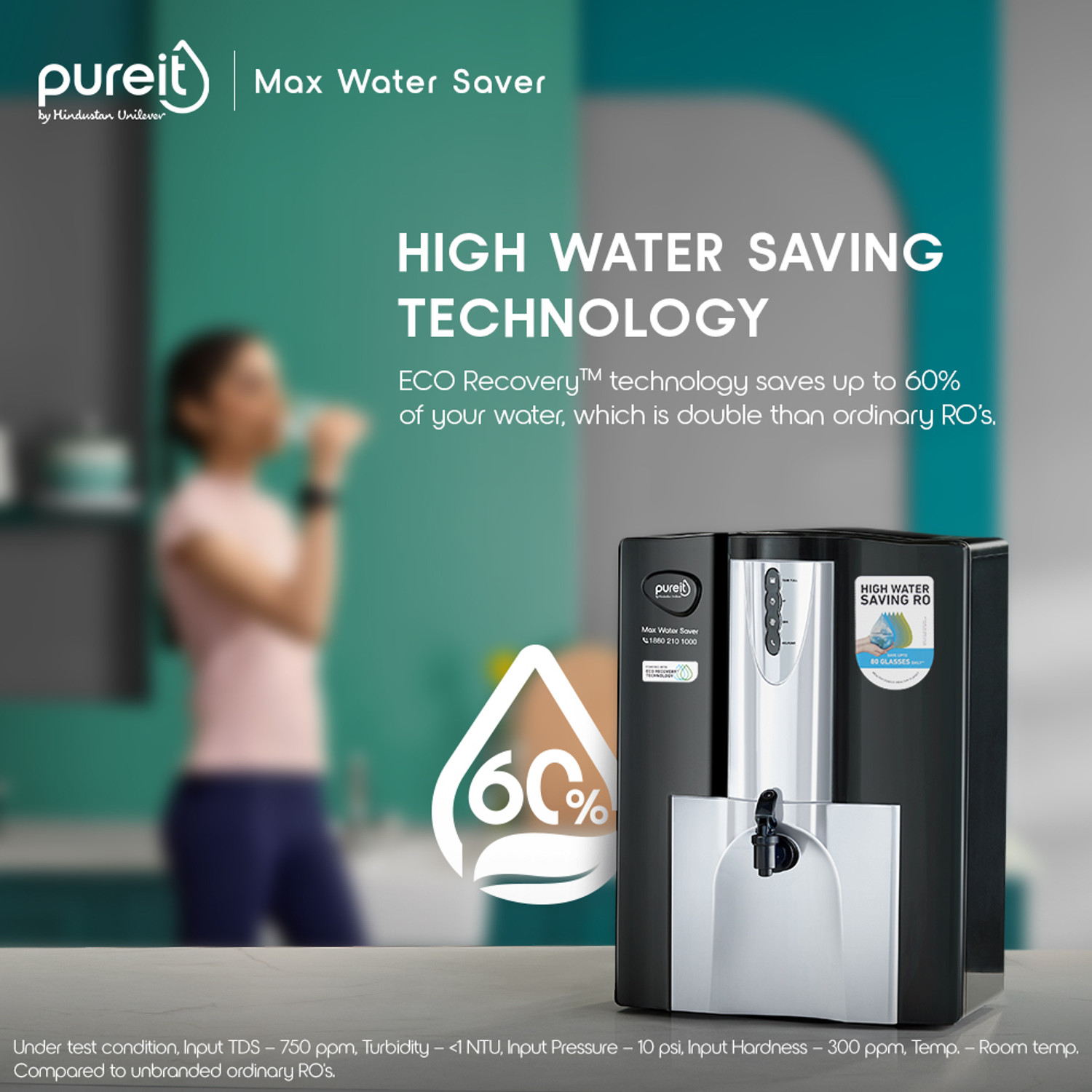 Image of Pureit Max Water Saver 10 L RO + UV + MF Water Purifier