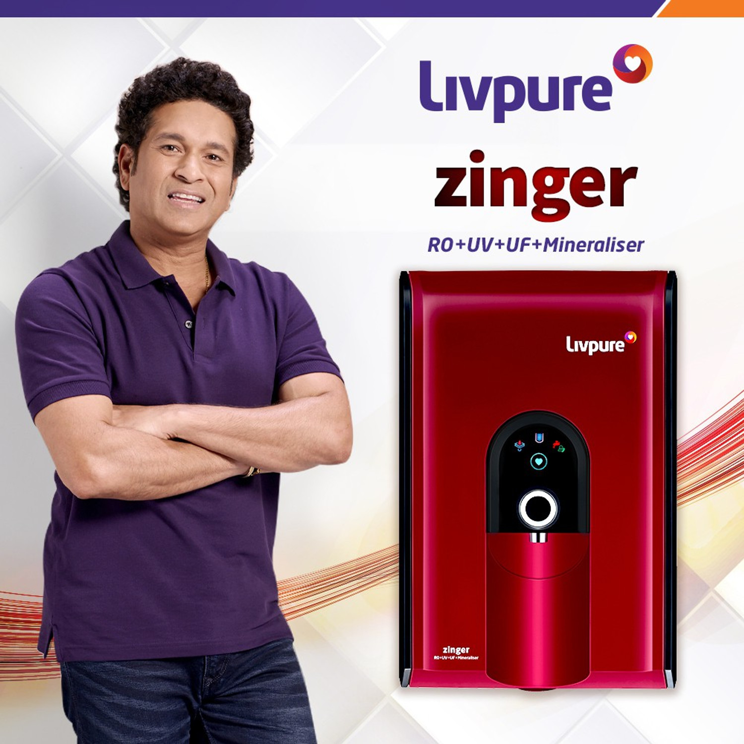 Image of LIVPURE LIV-ZINGER-HR 6.5 L RO + UV + UF + Minerals Water Purifier