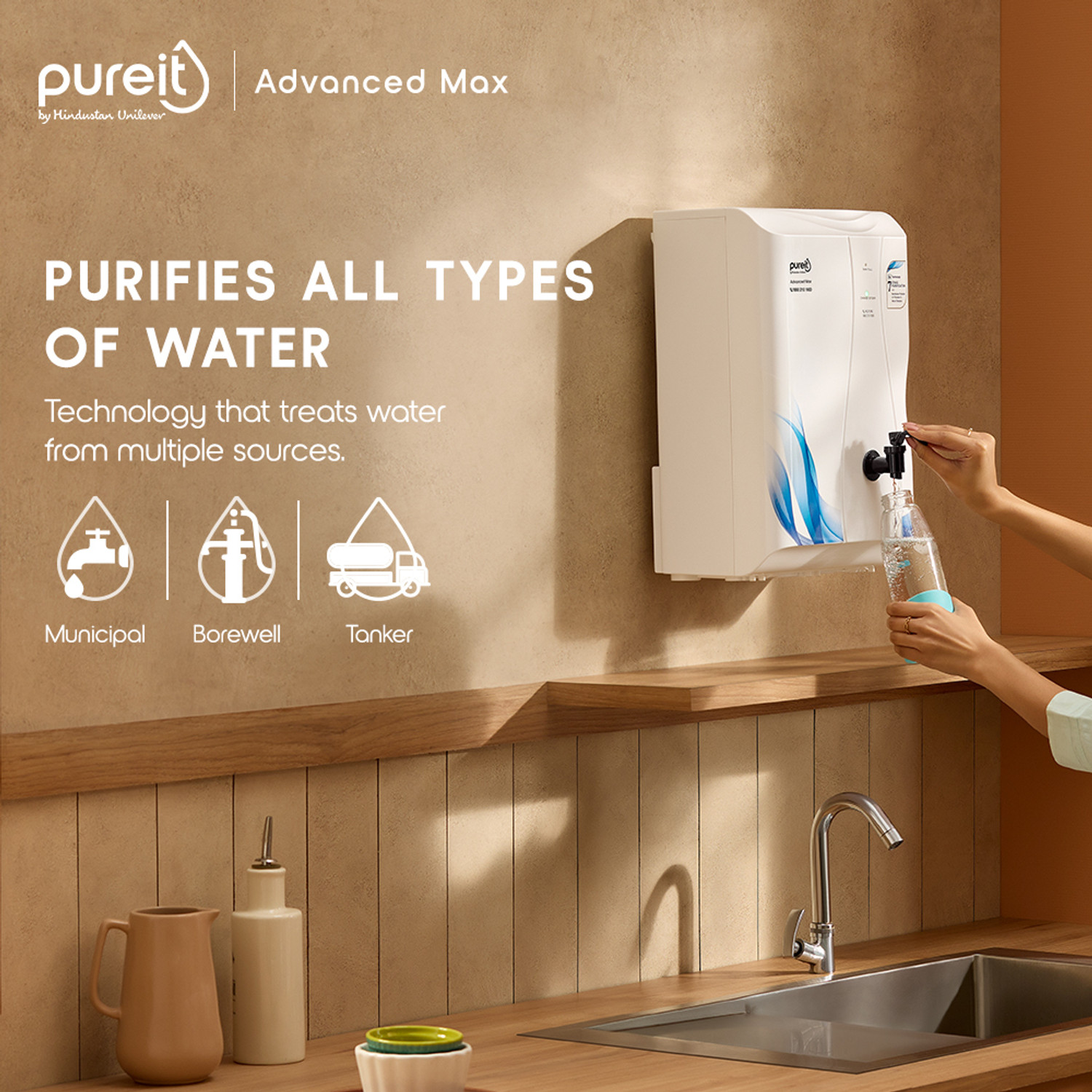 Pureit by HUL Advanced Max 6 L Mineral RO + UV + MF + MP Water Purifier