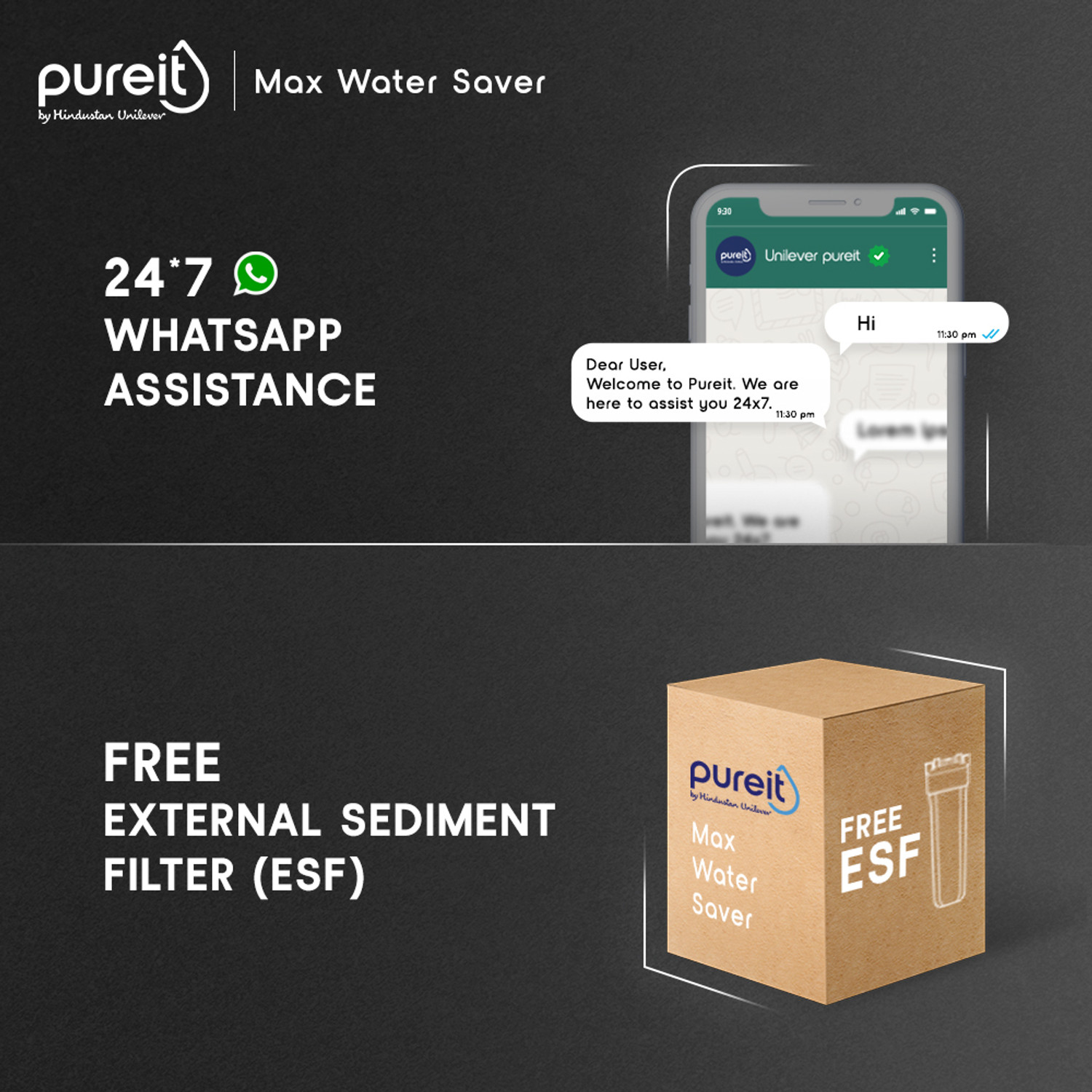 Image of Pureit Max Water Saver 10 L RO + UV + MF Water Purifier