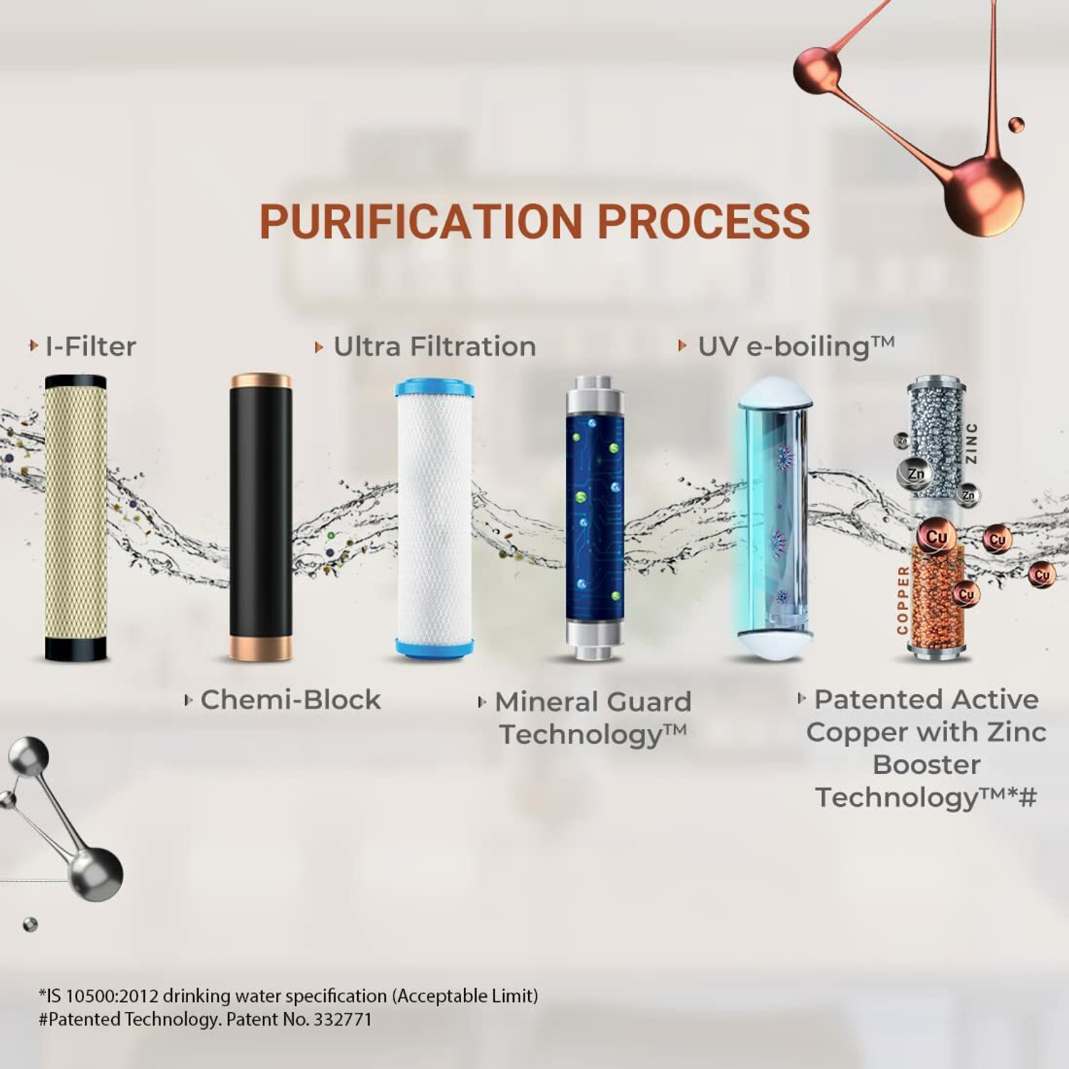 Image of Aquaguard Aura 7 L UV + UF Water Purifier with Active Copper Tech | 8-Stage Purification | Suitable only for Municipality Water Supply (Black)