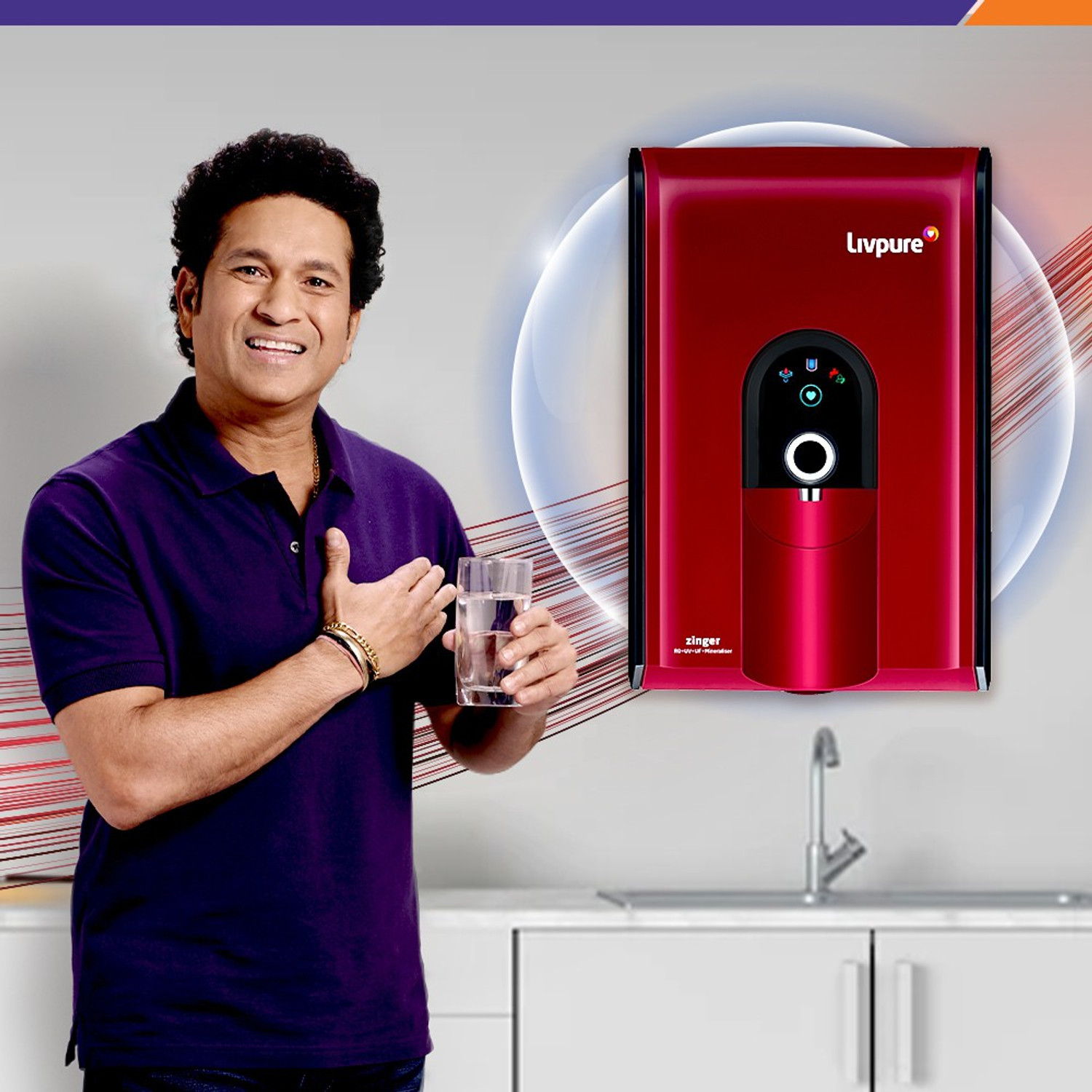 Image of LIVPURE LIV-ZINGER-HR 6.5 L RO + UV + UF + Minerals Water Purifier