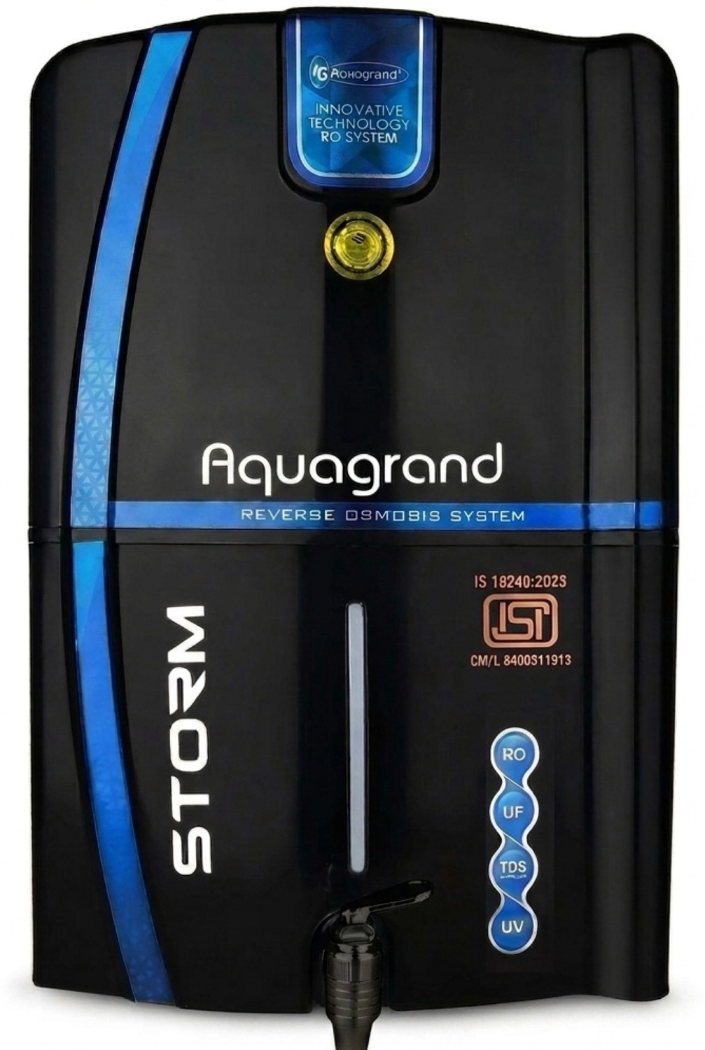 Aquagrand Black Audi purify Mineral+ro+uv+uf+tds 15 L 12 L RO + UV + UF + TDS Water Purifier