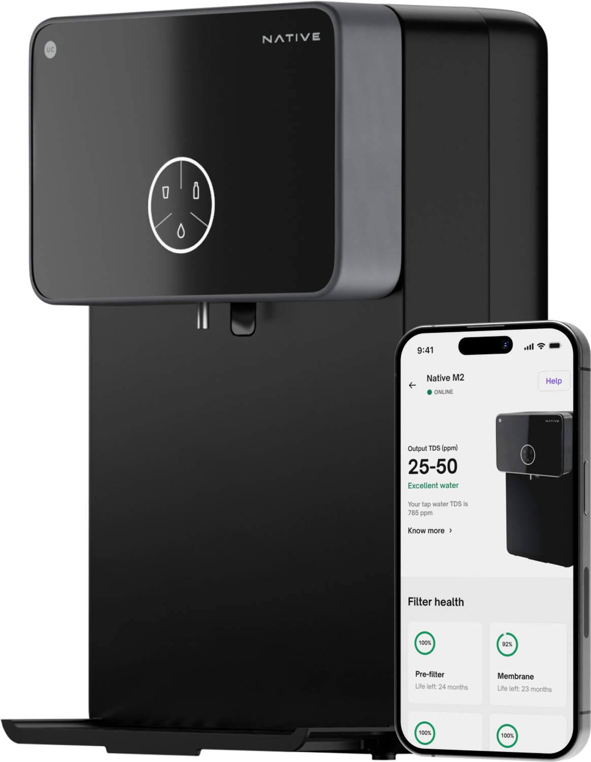 Native Urban Company M2 8L RO+UV Alkaline Water Purifier