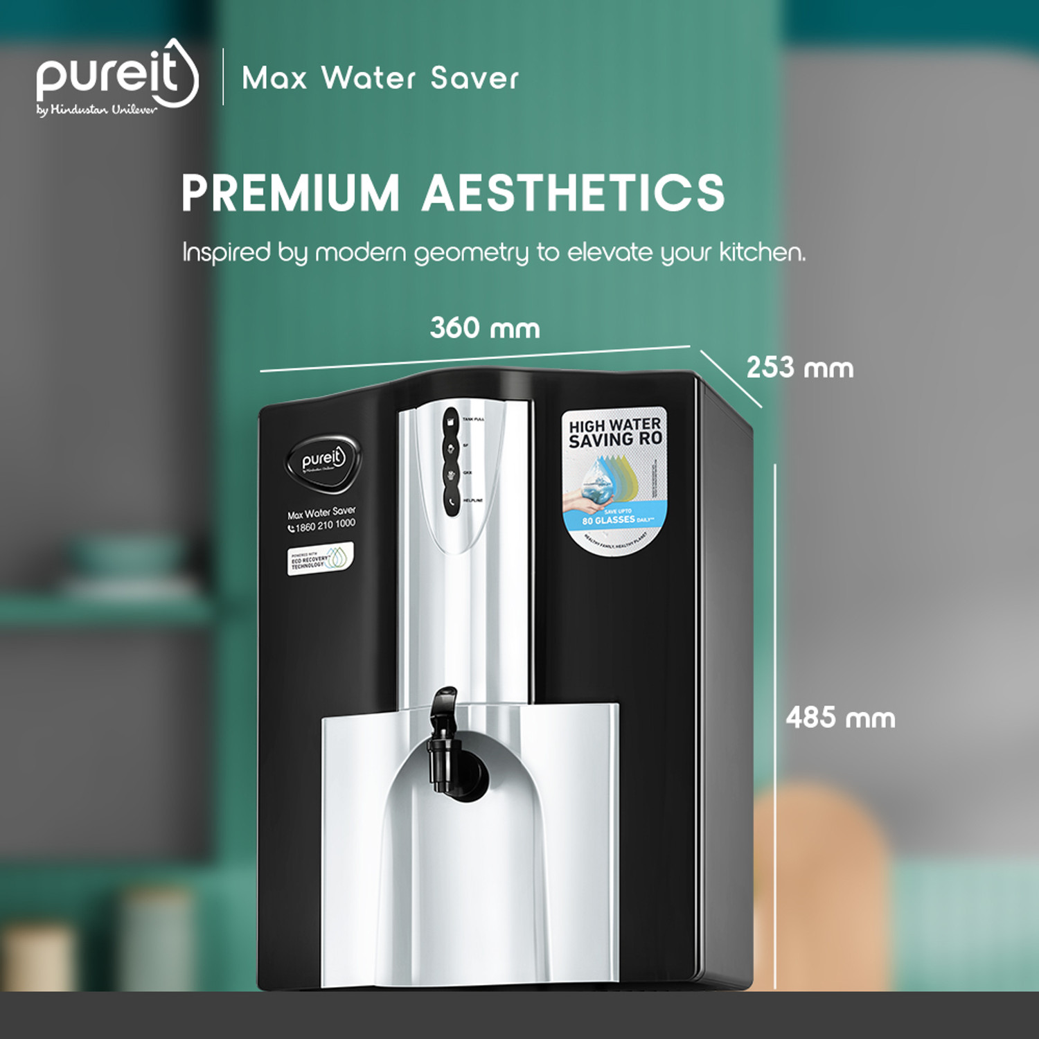 Image of Pureit Max Water Saver 10 L RO + UV + MF Water Purifier