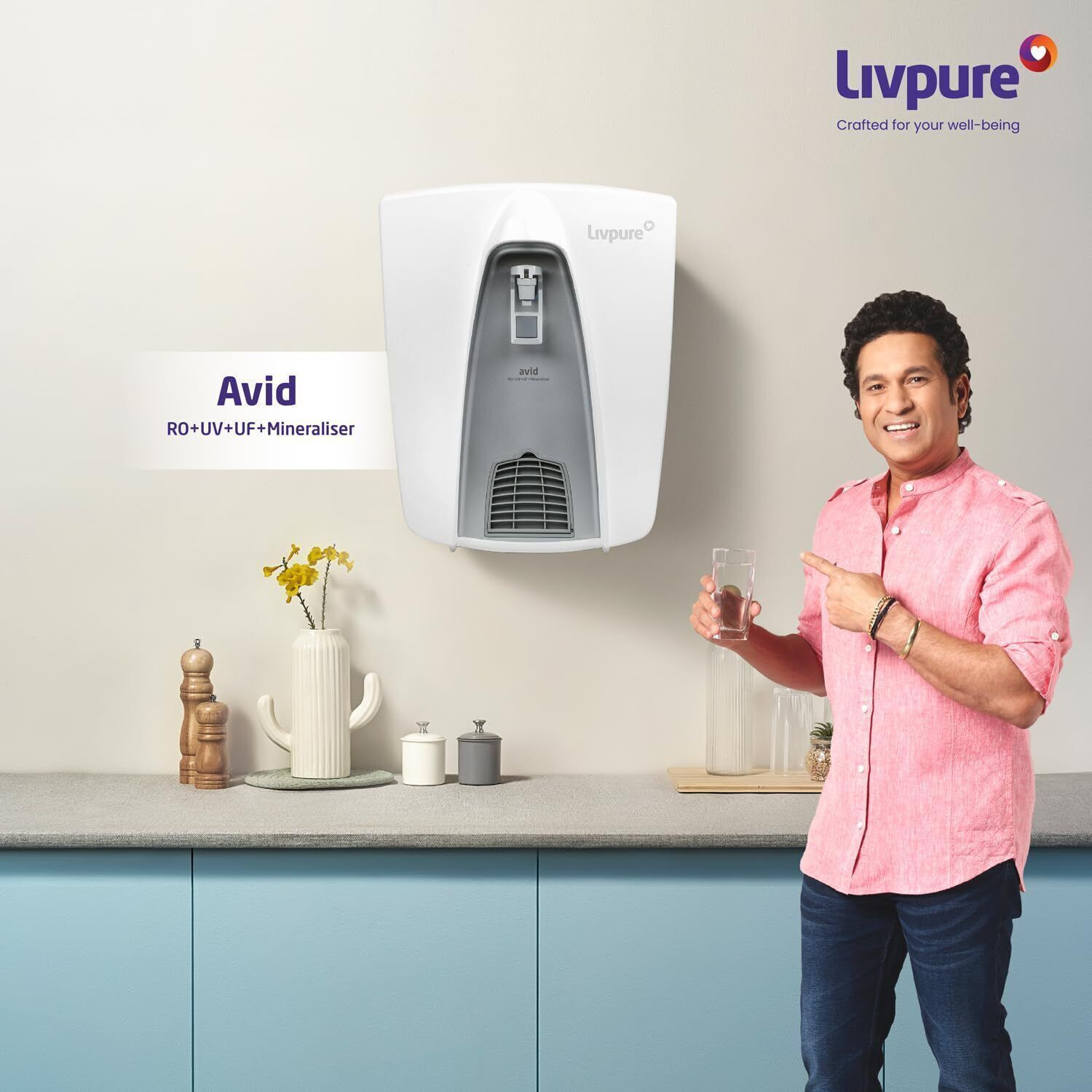 Image of Livpure LIV-AVID 8 L RO + UV + UF + Minerals Water Purifier (White)
