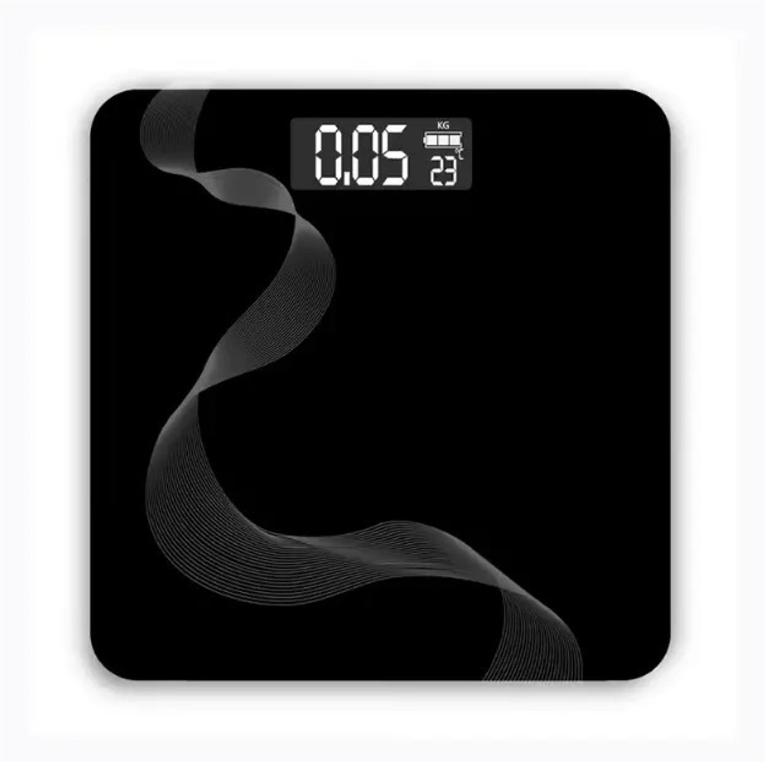 Image of HOMEBASIC Digital Body Weight Machine with LCD Display & 180kg Capacity, Auto On /Off Weighing Scale (Black)