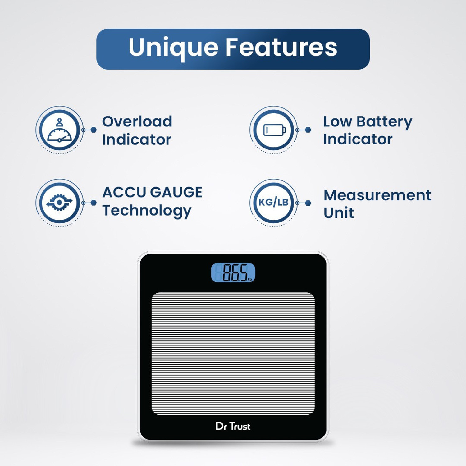 Dr Trust USA Model 520 Paris Personal Digital Electronic Body Weight Machine For Human Body