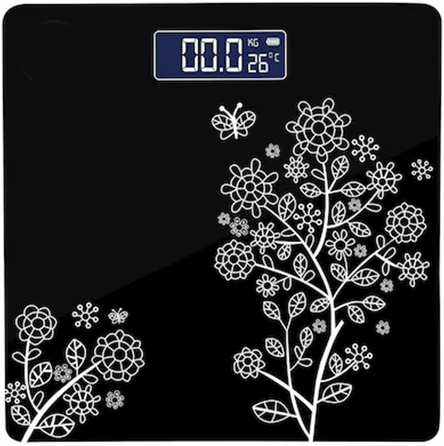Image of HOMEBASIC Digital Body Weight Machine with LCD Display & 180kg Capacity, Auto On /Off Weighing Scale (Black)
