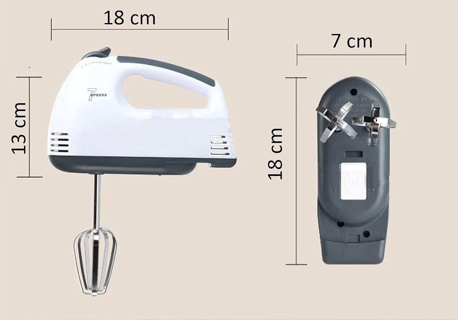 Image of PRAVRUSHTI Electric Hand Mixer | Hand Blender | Egg Beater | Cake Maker Plastic Spiral Whisk