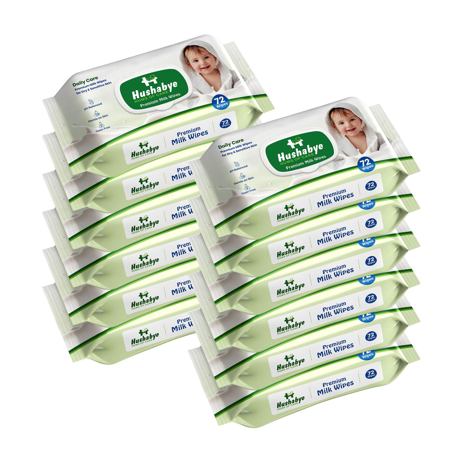 Image of GLIDER Baby Wipes Flip-Top, Aloe Vera & Vit E, pH Balanced, 72 Wipes (72 Wipes)