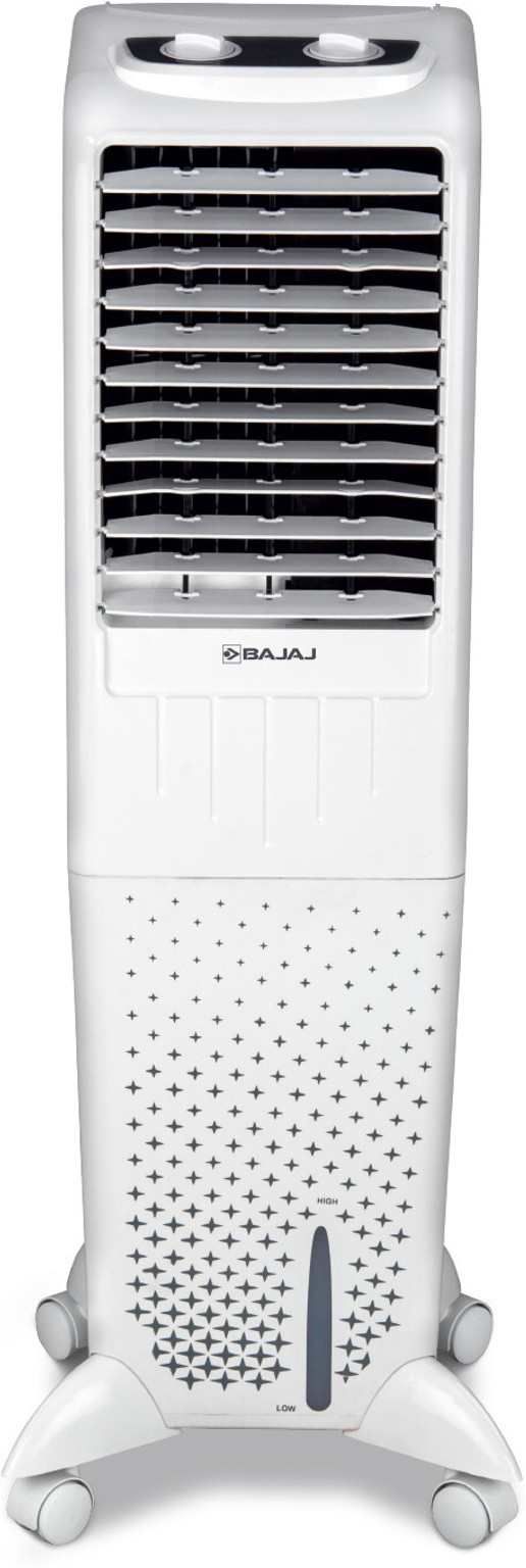 BAJAJ 35 L Tower Air Cooler DuraMarine Pump Anti-Bacterial Hexacool Master Ice Chamber Typhoon Blower (White, TMH35)
