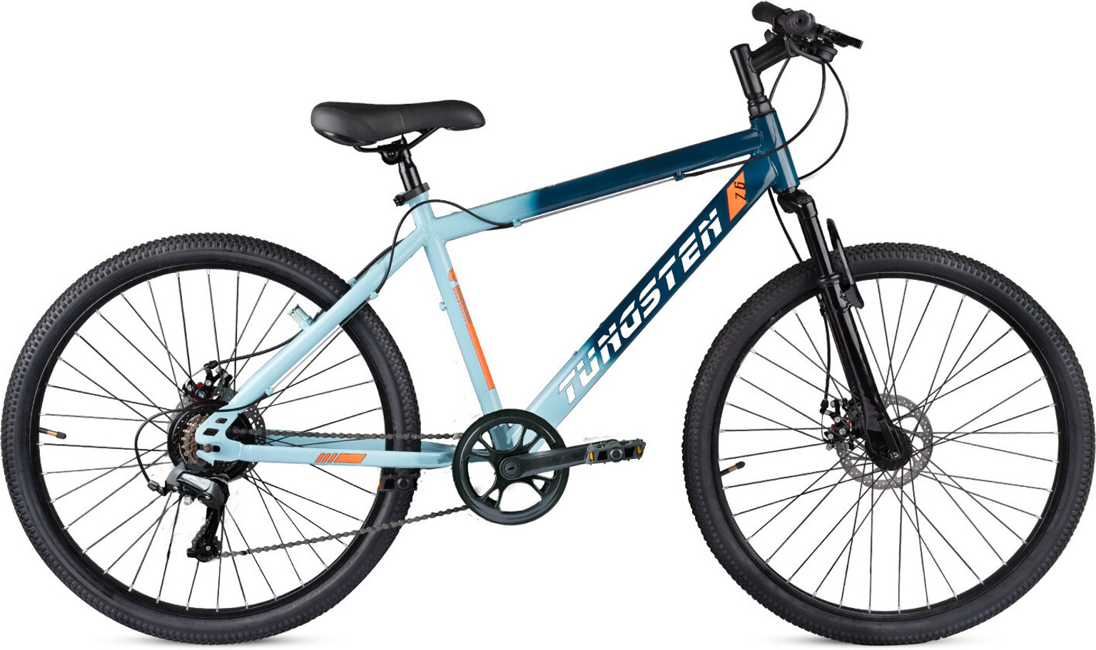 Tungsten AVIATOR 7 SPEED|geared|FRONT SUSPENSION|DUAL DISC 26 T (inch) Mountain Cycle (7 Gear, Blue, Only Front Suspension)