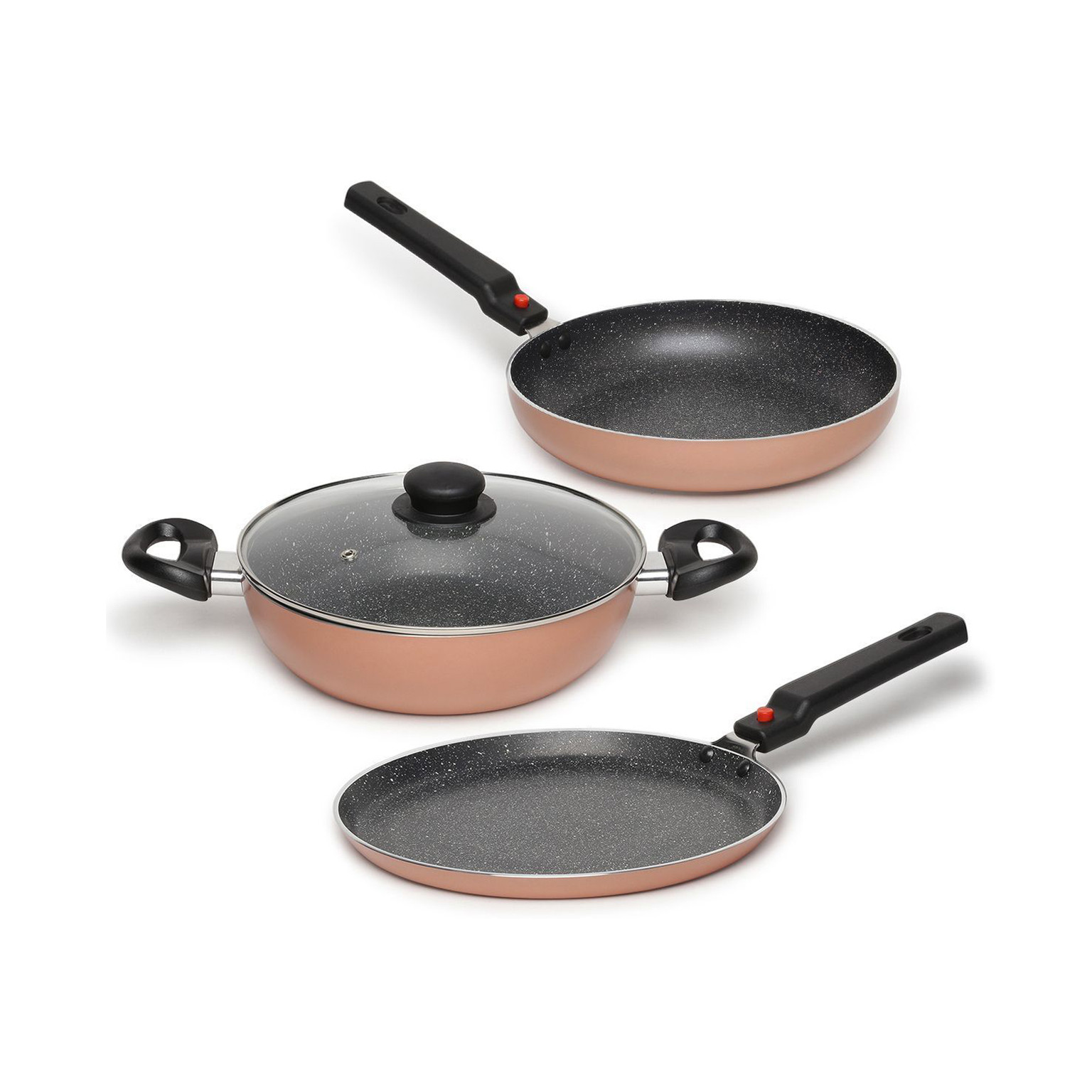 Prestige Festival Pack - Build Your Kitchen Induction Bottom Non-Stick Coated Cookware Set (Aluminium, 3 - Piece)