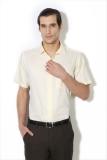 VAN HEUSEN Men Solid Formal Beige Shirt