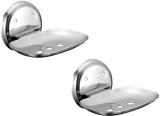 KAMAL Soap Dish Gamma (Set of 2) (Silver)