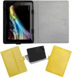 ACM Flip Cover for Micromax Funbook P600 (Yellow, Cases with Holder, Pack of: 1)