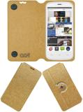 ACM Flip Cover for Celkon Signature Hd A119q (Gold, Cases with Holder, Pack of: 1)