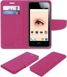 ACM Flip Cover for Iball 4a Radium (Pink, Cases with Holder, Pack of: 1)