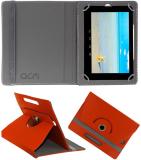 ACM Flip Cover for Datawind Ubislate 7SC Star (Orange, Cases with Holder, Pack of: 1)