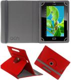 ACM Flip Cover for Datawind Ubislate 7c Plus Edge (Red, Cases with Holder, Pack of: 1)