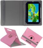 ACM Flip Cover for Datawind Ubislate 7c+ Plus X (Pink, Cases with Holder, Pack of: 1)