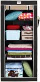 FOLDDON PP (Polypropylene) Collapsible Wardrobe (Finish Color - Beige and Black, DIY(Do-It-Yourself))