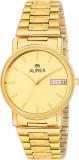 Aurex Golden Dial Day And Date Functioning Analog Watch  - For Men