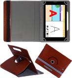 Fastway Flip Cover for Datawind Education Classes 1 to 4 4 GB 7 inch with Wi-Fi+2G (Brown, Cases with Holder, Pack of: 1)