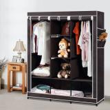 KUSHAAN Microfiber Collapsible Wardrobe (Finish Color - chocolate brown, DIY(Do-It-Yourself))