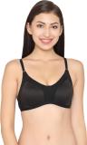 Clovia Cotton Rich Non-Wired Spacer Cup T-Shirt Bra Women T-Shirt Non Padded Bra (Black)