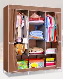 Anything & Everything Carbon Steel Collapsible Wardrobe (Finish Color - BROWN, DIY(Do-It-Yourself))