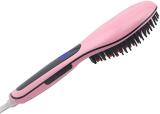 Shopeleven Hair Straightener Brush 360 Temperature Digital Anti Static Ceramic Heating Detangling Brush Paddle Brush (Pink) Hqt-906 Pink straightener-606 Hair Straightener Brush (Black)