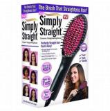 KRITAM Simply Straight Ceramic Brush with Lcd Display HT-894 Hair Straightener Brush (Black)