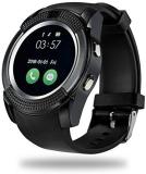 Riz Pop V8 4G Smart Notifier Health Smartwatch (Black Strap, Regular)