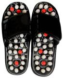 LooMantha NMSYP0027 Accu Paduka/slipper Spring Slipper Acupressure & Magnetic Full Body Massage Foot Care Yoga Paduka Massager (Black)