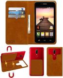 ACM Flip Cover for Datawind Pocketsurfer 3g4z (Gold, Cases with Holder, Pack of: 1)