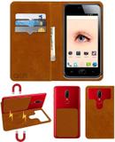 ACM Flip Cover for Iball 4a Radium (Gold, Cases with Holder, Pack of: 1)