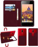 ACM Flip Cover for Ziox Astra Nxt Plus (Maroon, Cases with Holder, Pack of: 1)