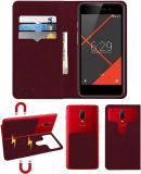 ACM Flip Cover for Celkon Swift 4g (Maroon, Cases with Holder, Pack of: 1)