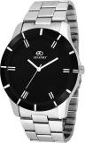 ADAMO Designer wristwatch / watchs Scratch Resistant Black Dial Round Shaped with Metal Chain Premium watch for Men and Boys Analog Watch  - For Men