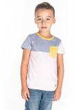 Nitt Hyman  - Cherry Crumble Boys Colorblock Cotton Blend Regular T Shirt (White, Pack of 1)