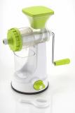 MANTAVYA Plastic Deluxe Fruit & Vegetable Manual Juicer with Steel Handle, Vacuum Locking System (Green) Hand Juicer (Green)