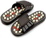 OneRetail HA11 Paduka/Slipper Spring Slipper Acupressure & Magnetic Full Body Massage Foot Care Yoga Paduka Massager Massager (Black)