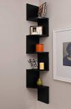 HomEnrich Engineered Wood Open Book Shelf (Finish Color - Black, DIY(Do-It-Yourself))