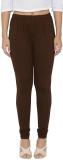 N-gal Churidar  Ethnic Wear Legging (Brown, Solid)