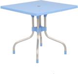 Supreme Olive Four Seater Dining Table,Soft Blue Plastic Outdoor Table (Finish Color - Soft Blue, DIY(Do-It-Yourself))